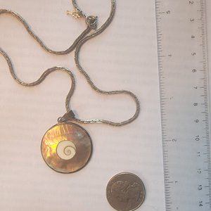 Spiral Shell Pendant Necklace